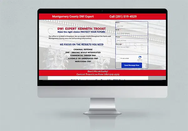 DWI Xpert website mock-up