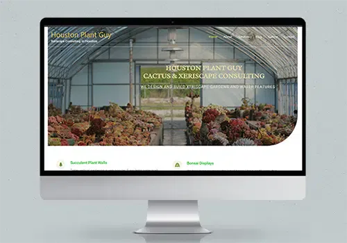 Houston Plant Guy website mock-up