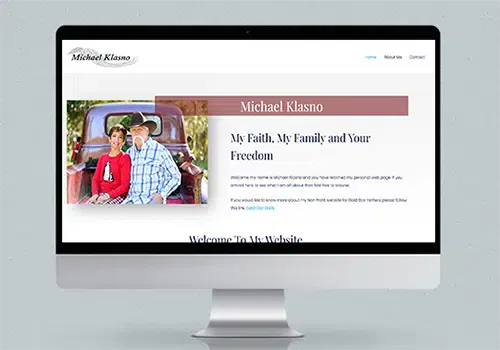 Michael Klasno website mock-up
