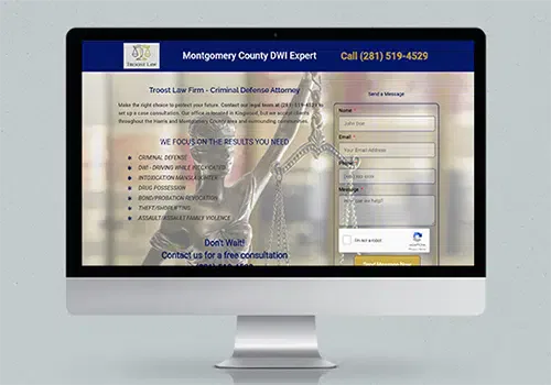 Troost Law Firm website mock-up