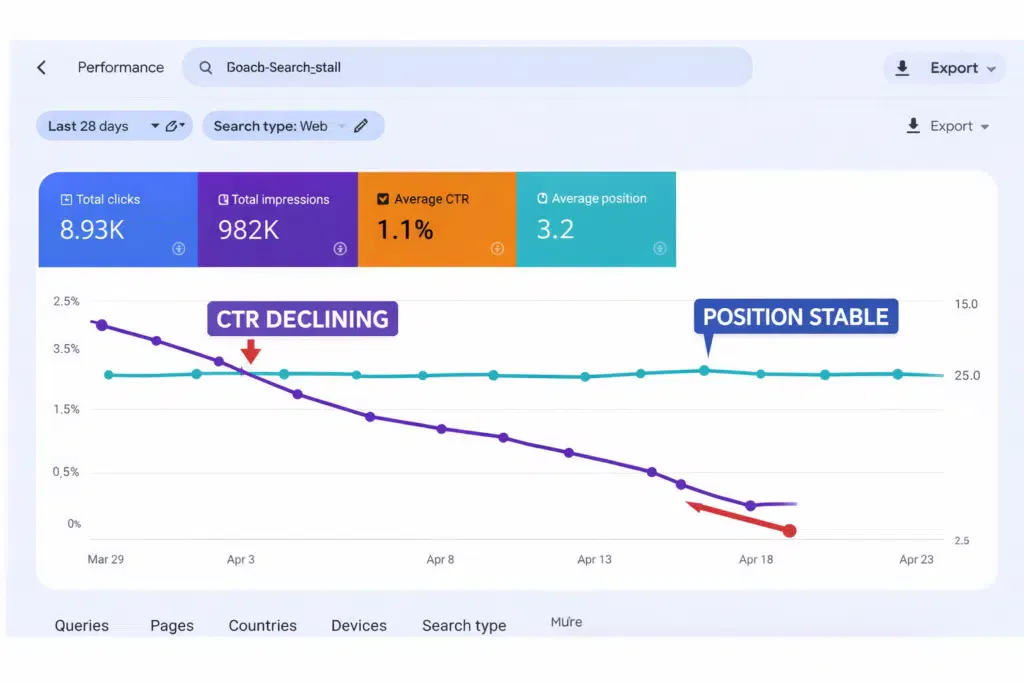 Google Search Console AI impact