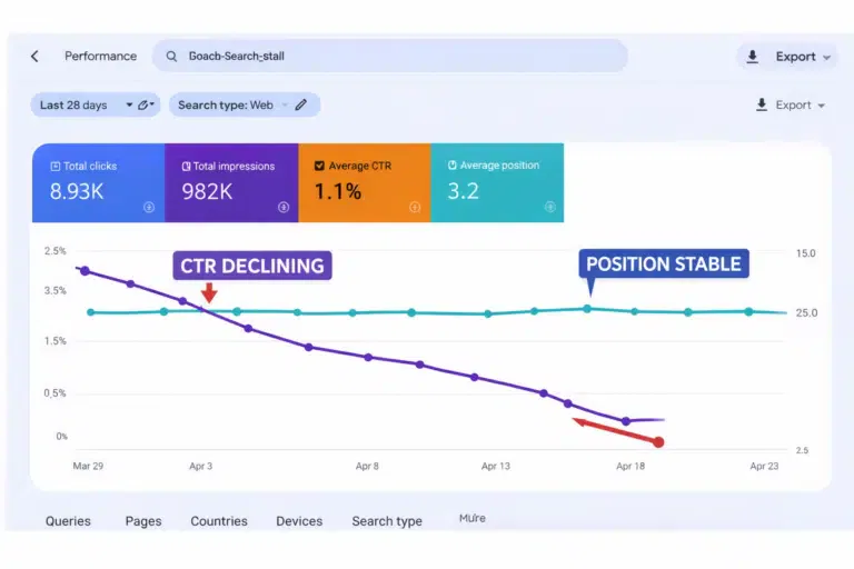 Google Search Console AI impact