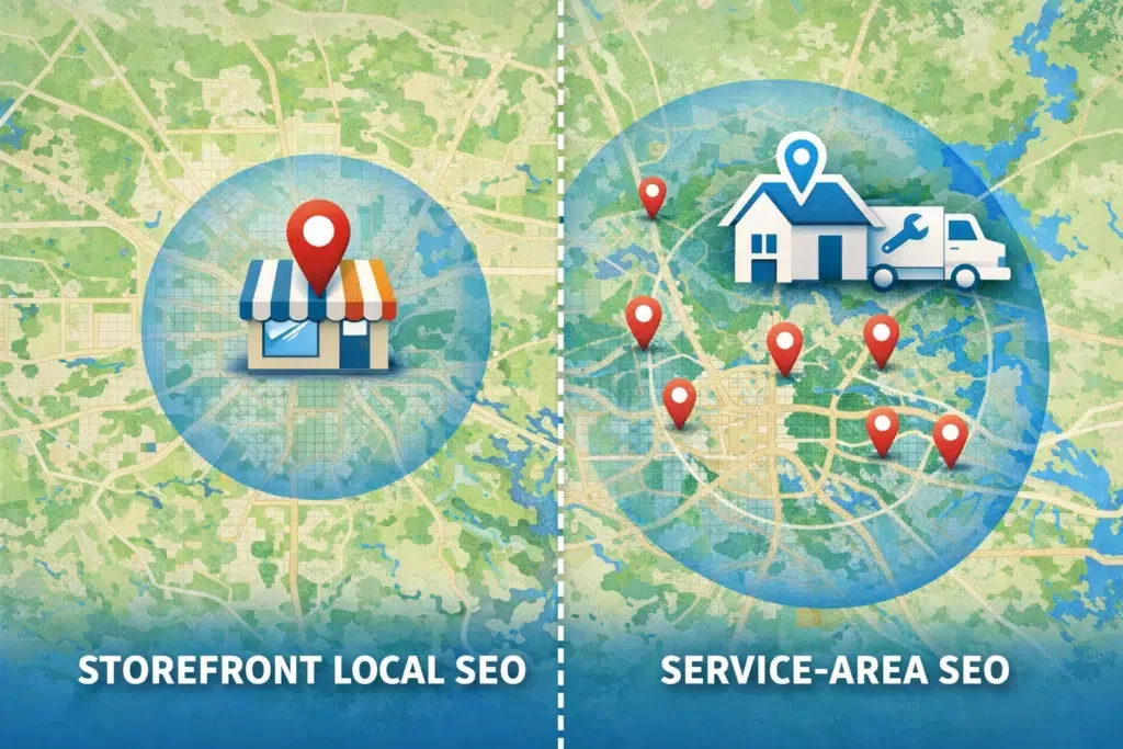 Local SEO vs. service-area SEO comparison