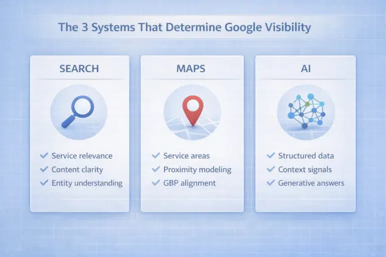 The 3 systems for Google visibility