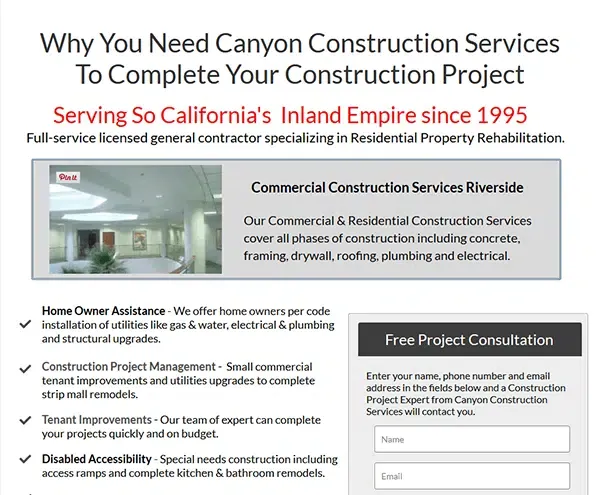 landing page design elements