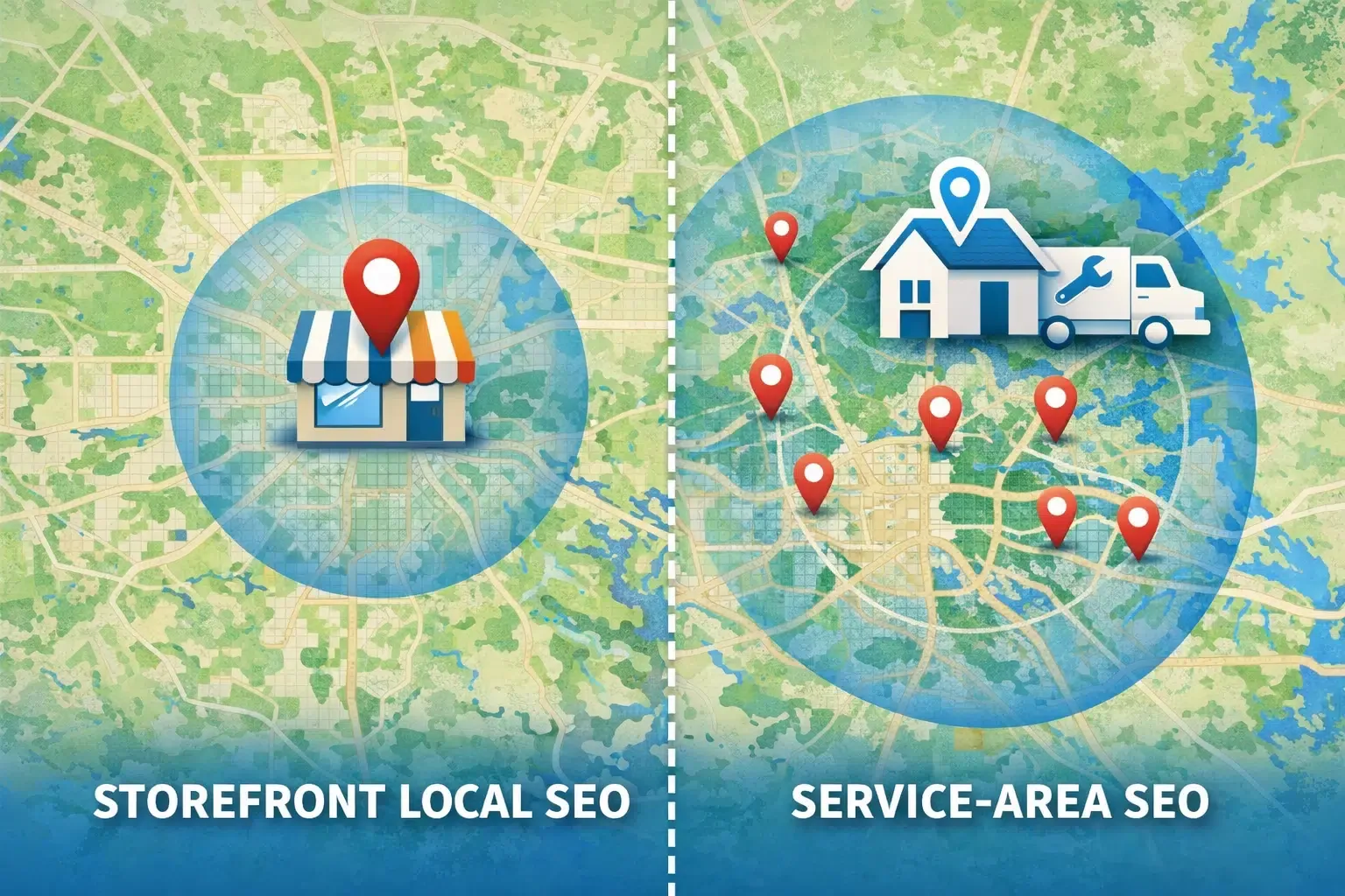 Local SEO vs. service-area SEO comparison