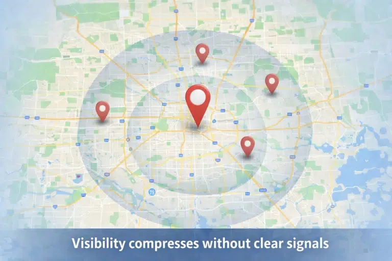 Visibility compresses without clear signals