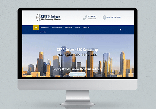 SERP Sniper website mock-up